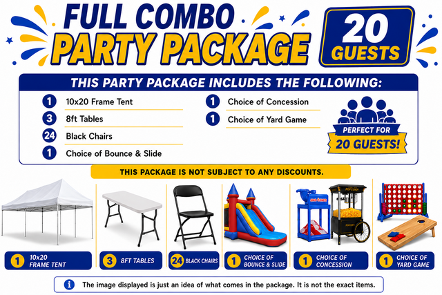 Full Combo Party Package (20 Guests)